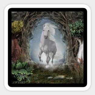 Wonderful white unicorn Sticker